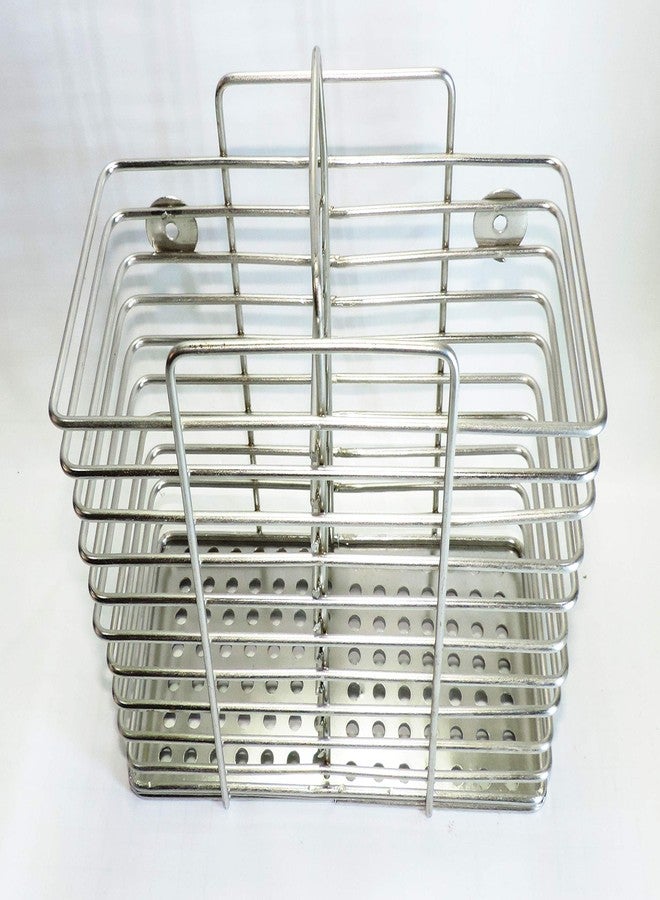Epraiser Stainless Steel Chrome Plated Rectangular Shaped Cutlery/Mulit Purpose Stand or SS Multi Wire Cutlery Holder - Image 1